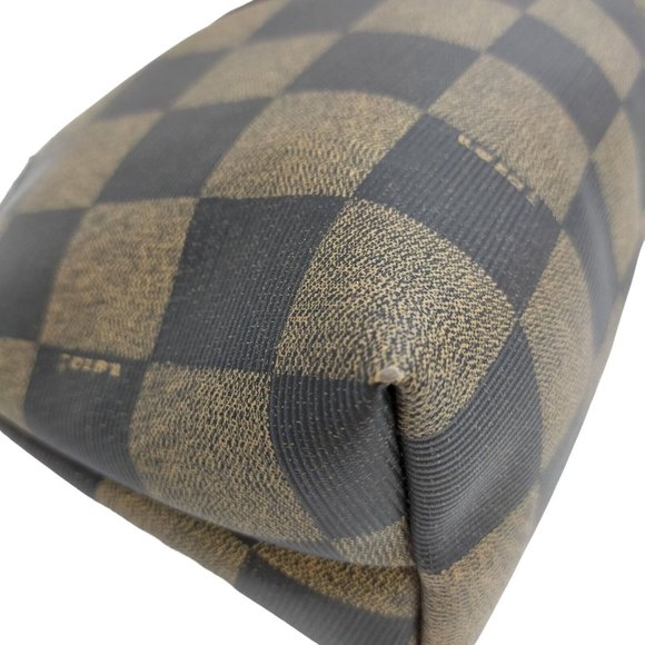 212101D Fendi Cosmetic Pouch Bag Brown PVC - Picture 4 of 10